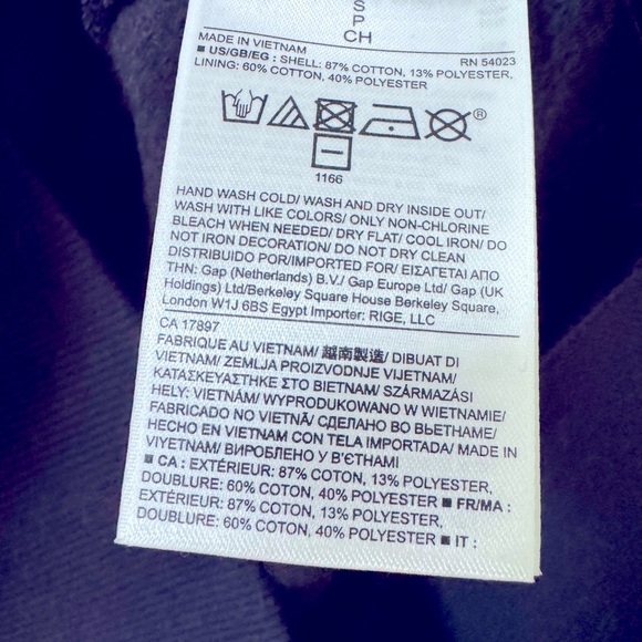 New Banana Republic S Navy jeweled embellishment zippered full front sweater. - Picture 8 of 8